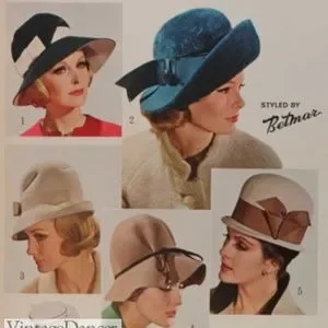 Michele | Accessories | Jaunty 96s Winter White Felt Cap  display picture 2